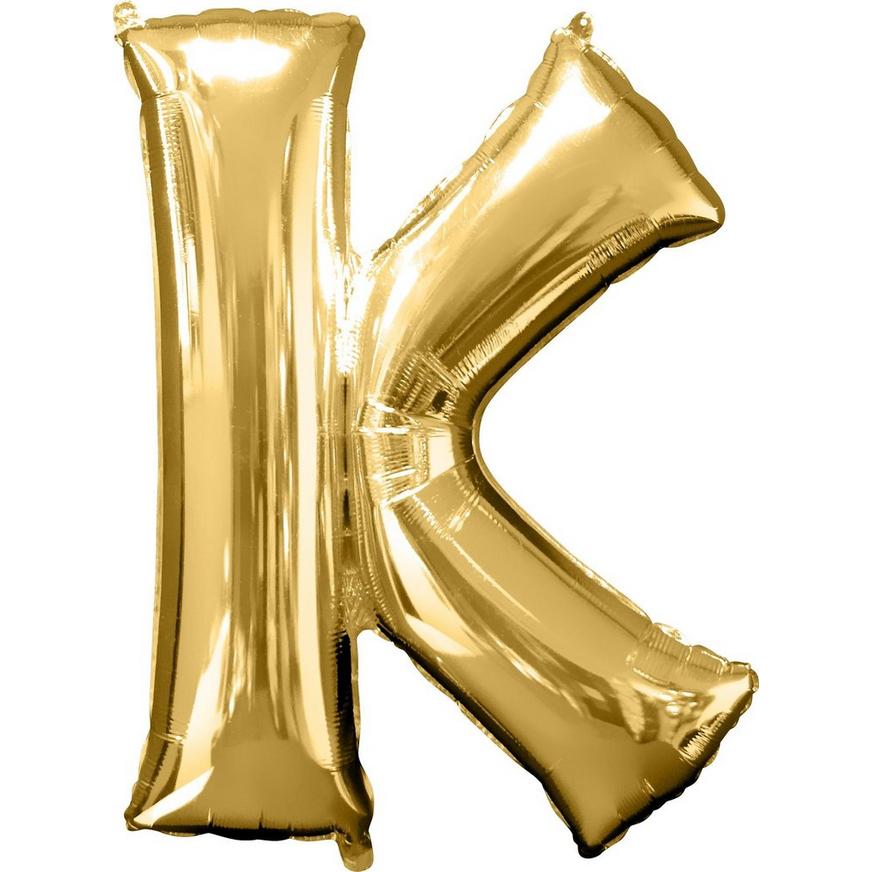 34in Gold Letter Balloon (K)
